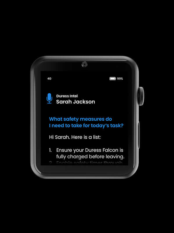 Duress Falcon wearable body camera with AI communication tools to always stay connected