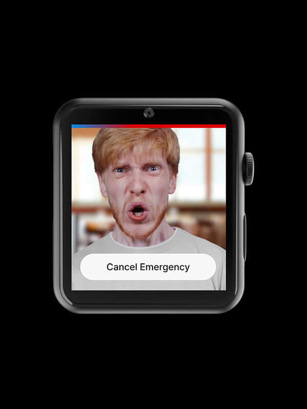 Duress Falcon wearable body camera showcasing live emergency