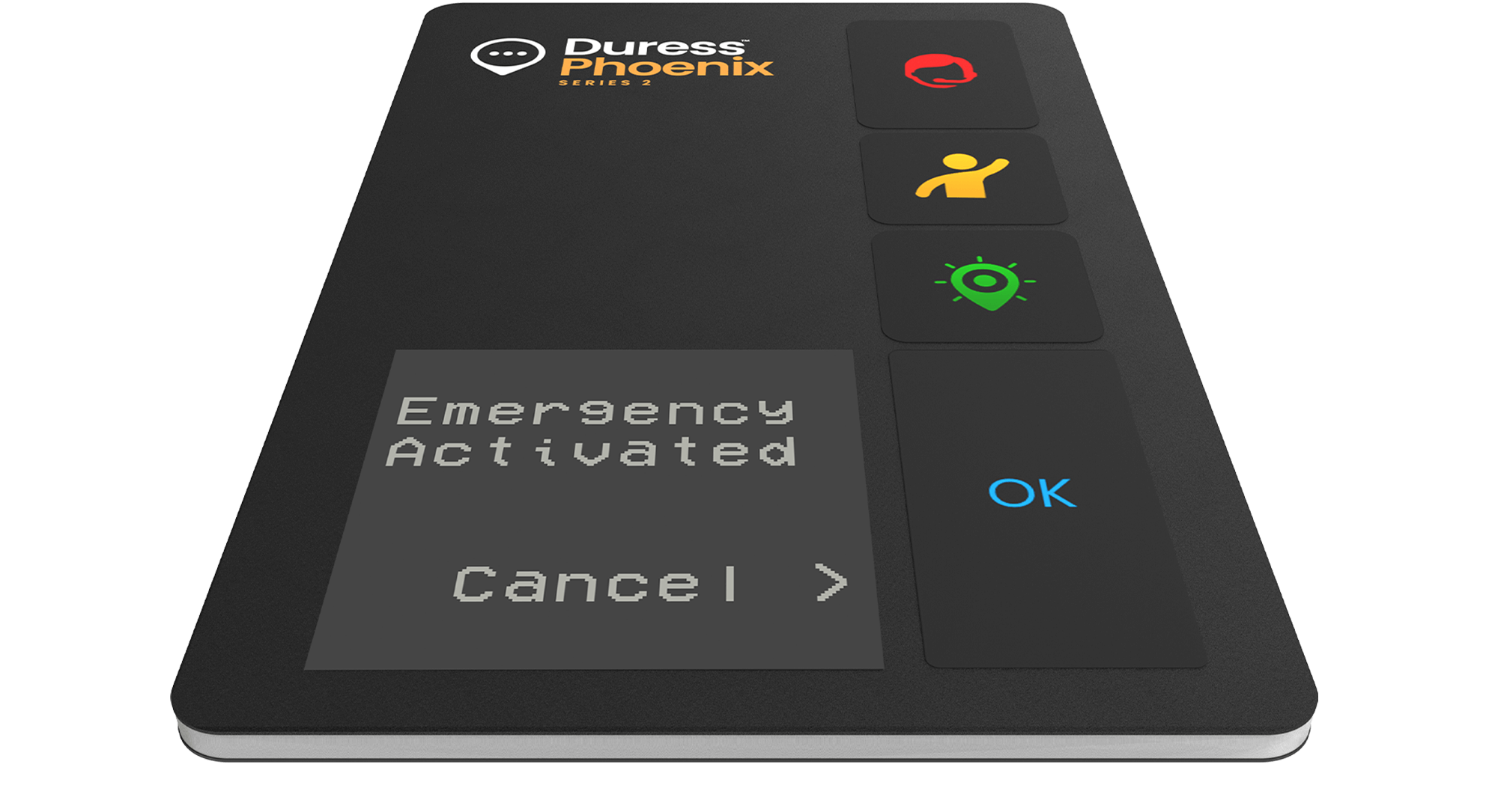 Phoenix 2 safety card device for fast emergency alert in the field