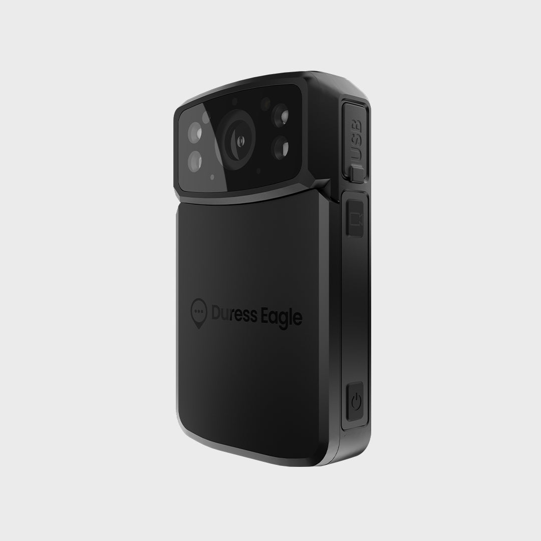 Our Body-worn camera, the Duress Eagle, with emergency alarm and GPS tracking ideal for frontline teams.