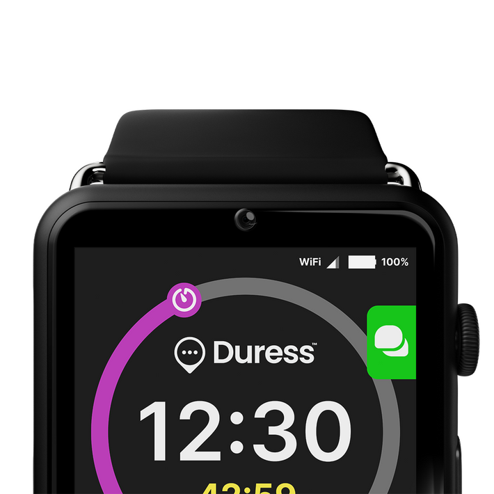 Duress Falcon advanced GPS tracking and safety timers, the ideal wearable safety device