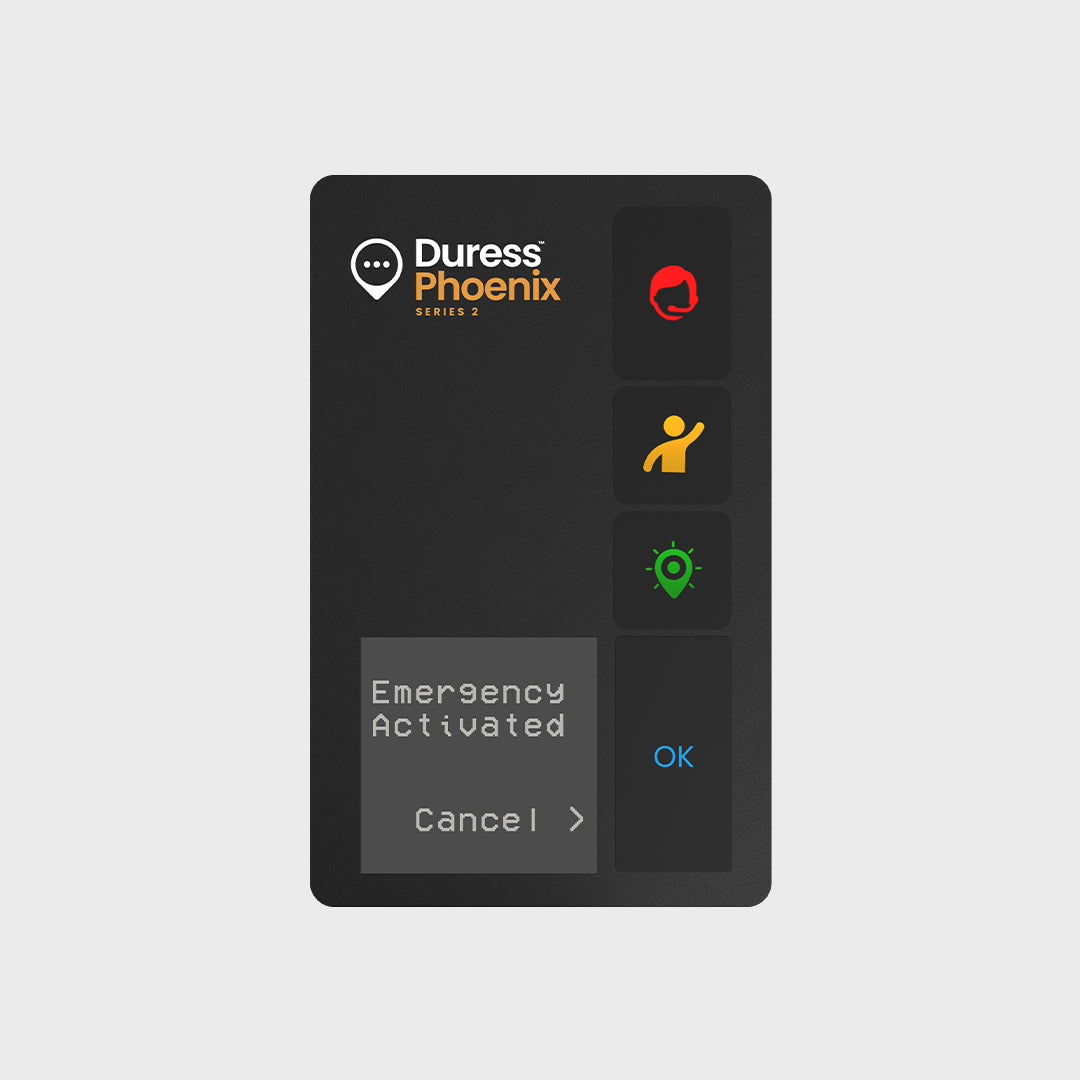 Duress Phoenix declaring an emergency on safety device—the ultimate lone worker safety device.