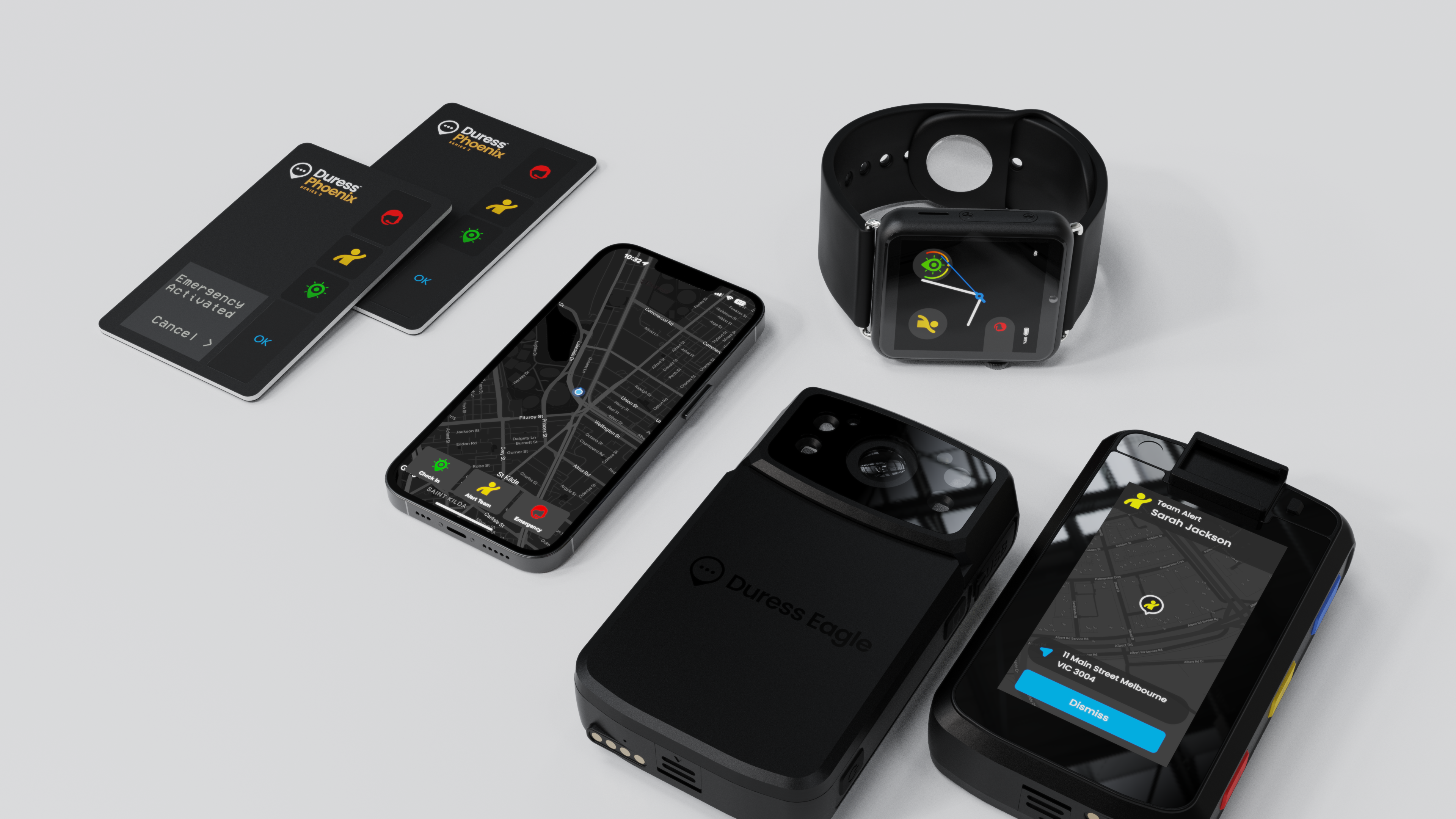 Our Duress Solution is a one-stop shop for team safety: body-worn cameras, safety devices, duress apps, and more.