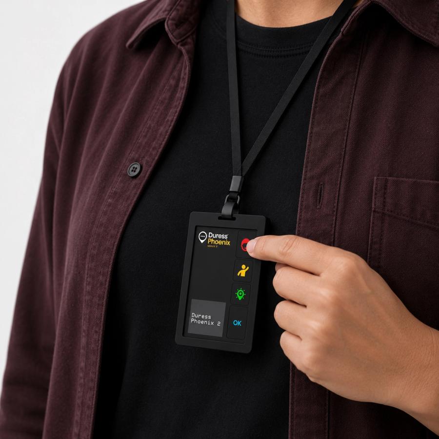 One press. That's the whole emergency. The SOS button sits under your thumb. Hold for two seconds and Phoenix streams live video, audio and…